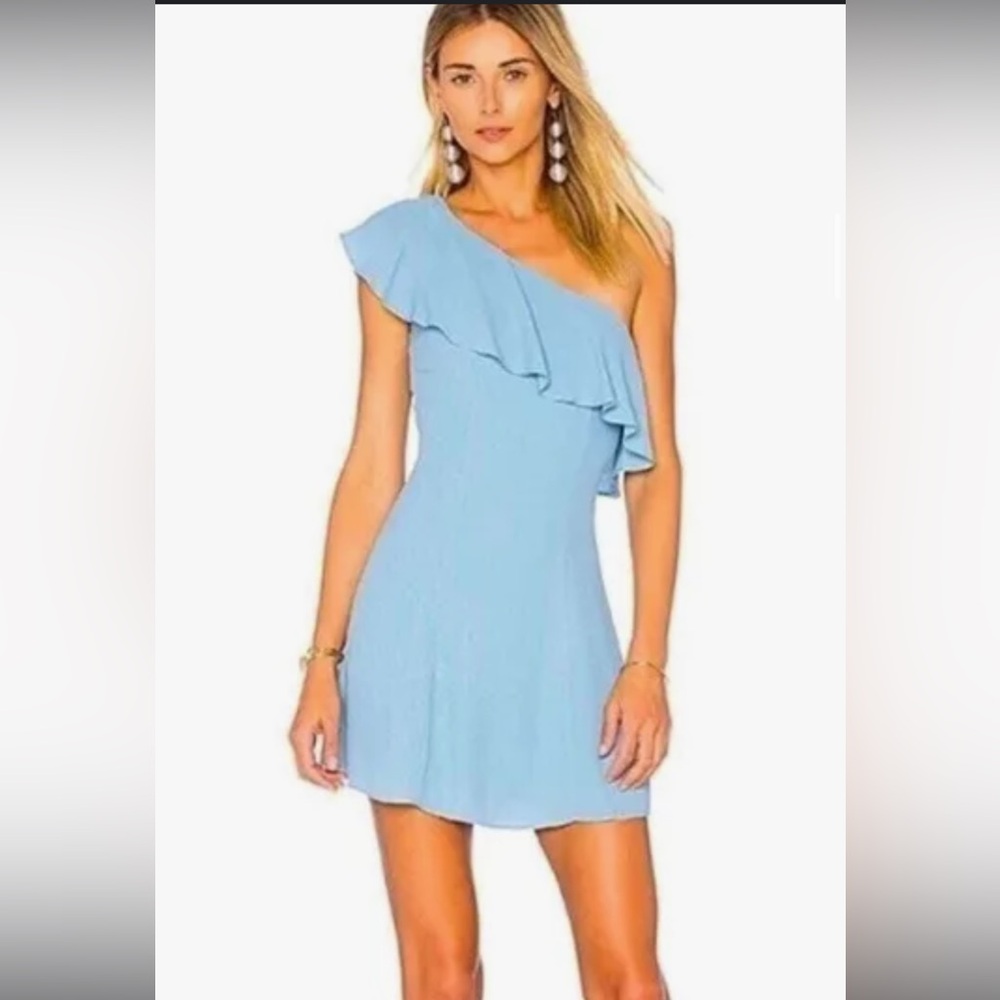 Revolve brand privacy please blue one shoulder mini dress